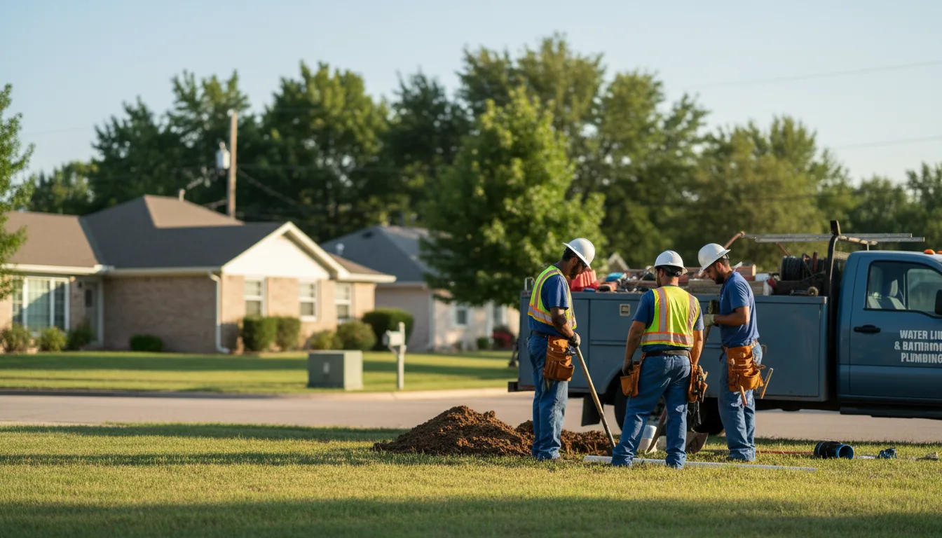 Residential water line and bathroom plumbing service in Oark, AR